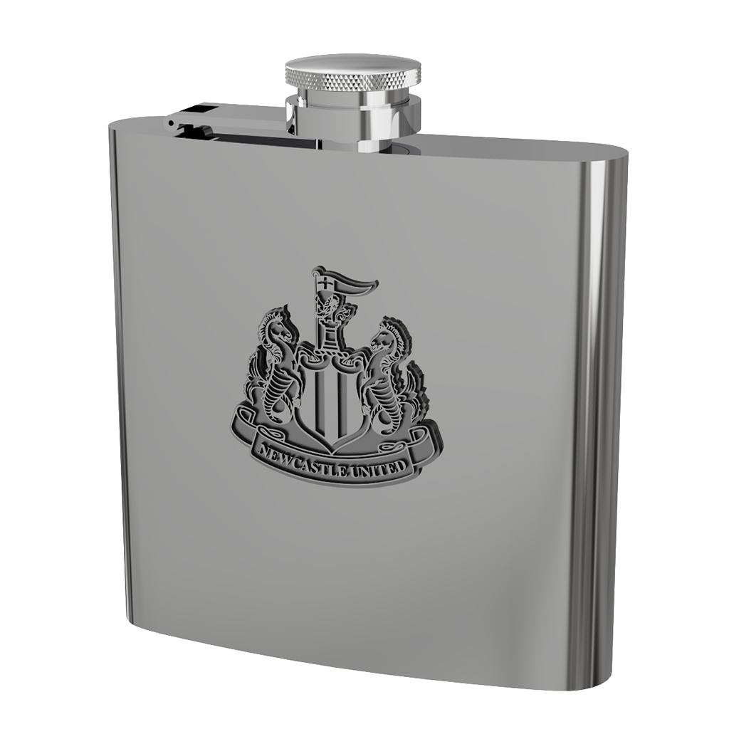 6oz Hip Flask Antique Emblem