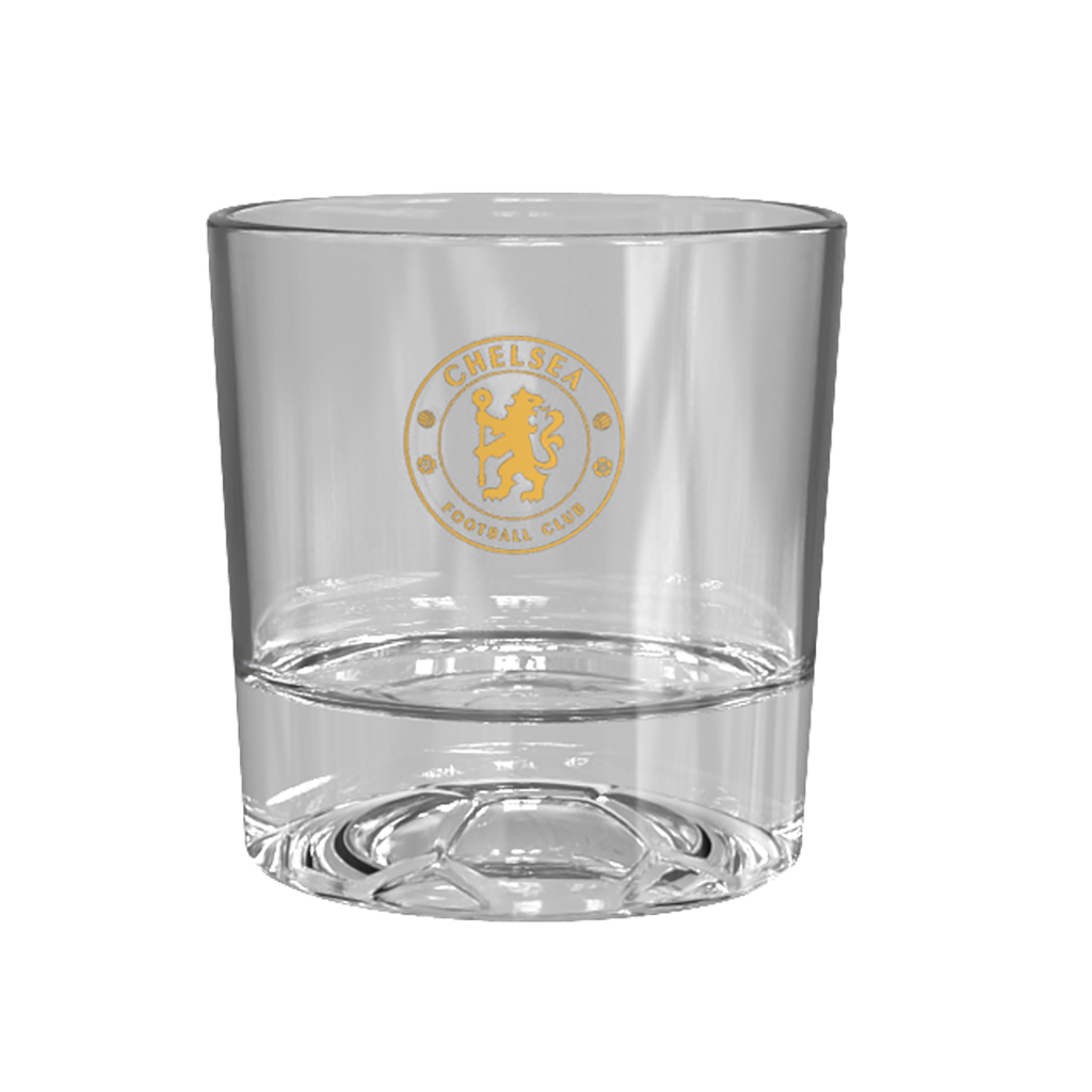 Football Carved  Glass Tumbler in Gift Box