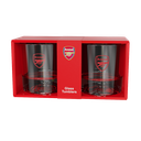 Football Carved Glass Tumbler Twin Gift Set