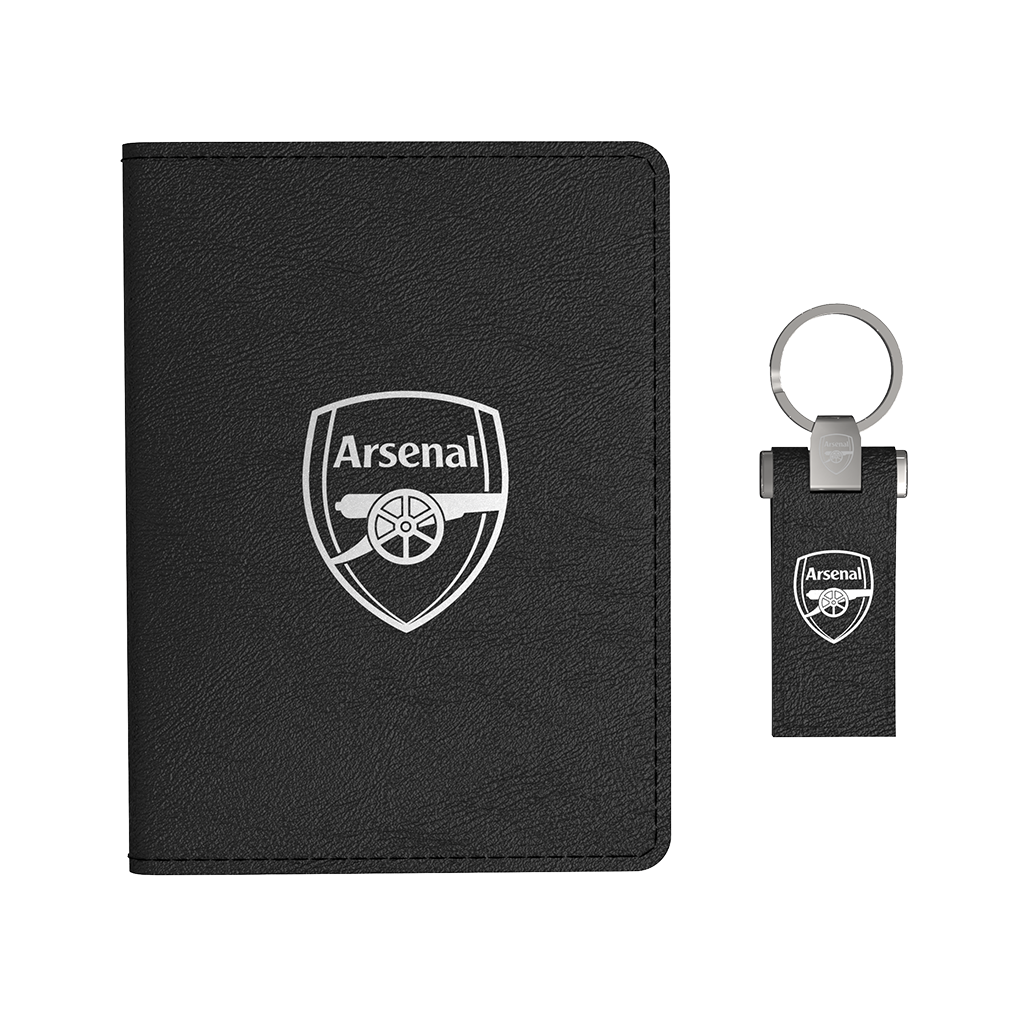 Genuine Leather Card Holder and Keyring Gift Set