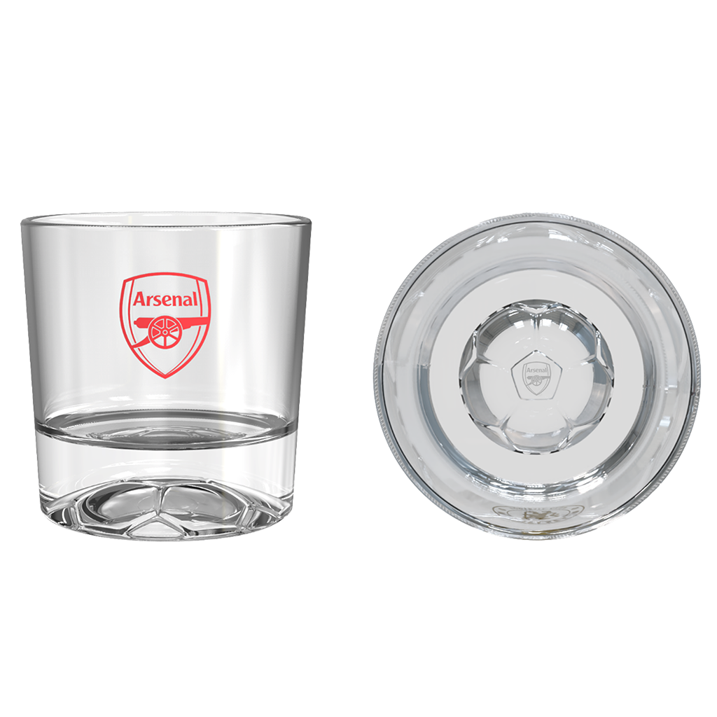 Football Carved Glass Tumbler Twin Gift Set