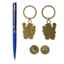 Pen Keyring & Pin Badge Gift Set