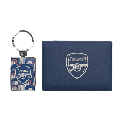 [ARS7604TFL] Genuine Leather Card Holder and Keyring Gift Set