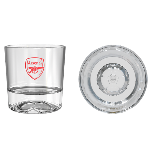 [ARS339FC] Football Carved Glass Tumbler Twin Gift Set