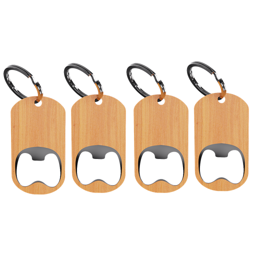 Bamboo Bottle Opener Keyring